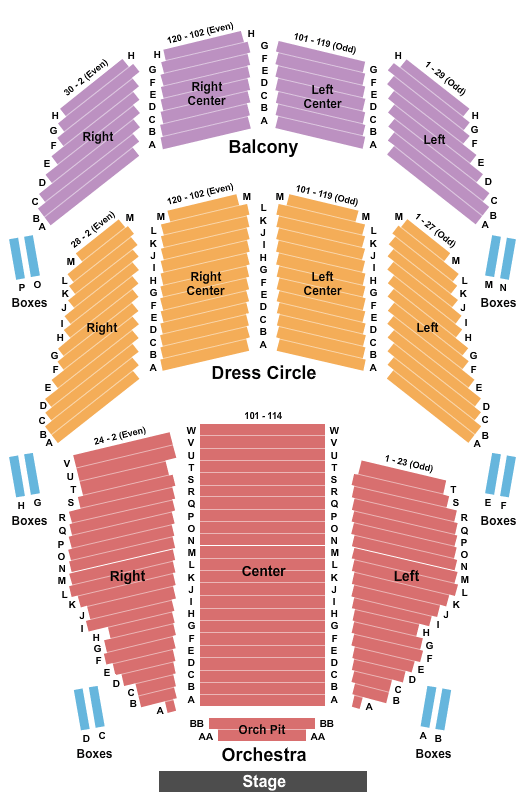 Emerson Colonial Theatre Harry Potter Seating Chart
